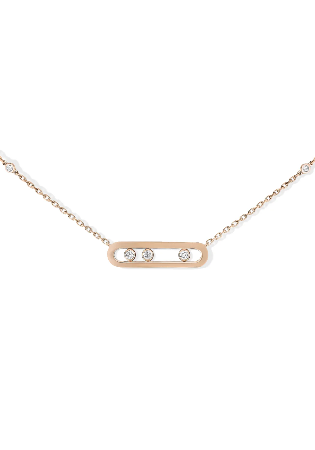 Messika Baby Move 18K Rose Gold Diamond Necklace - Image 2