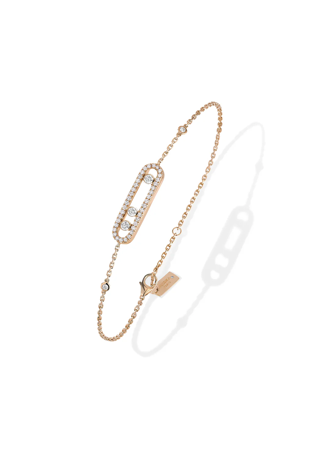 Messika Baby Move 18K Rose Gold Pavé Diamond Bracelet