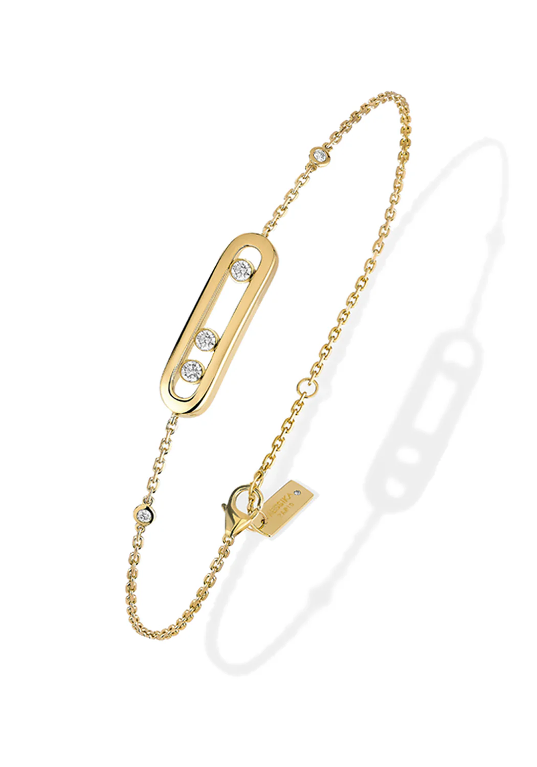 Messika Baby Move 18K Yellow Gold Diamond Bracelet - Image 2