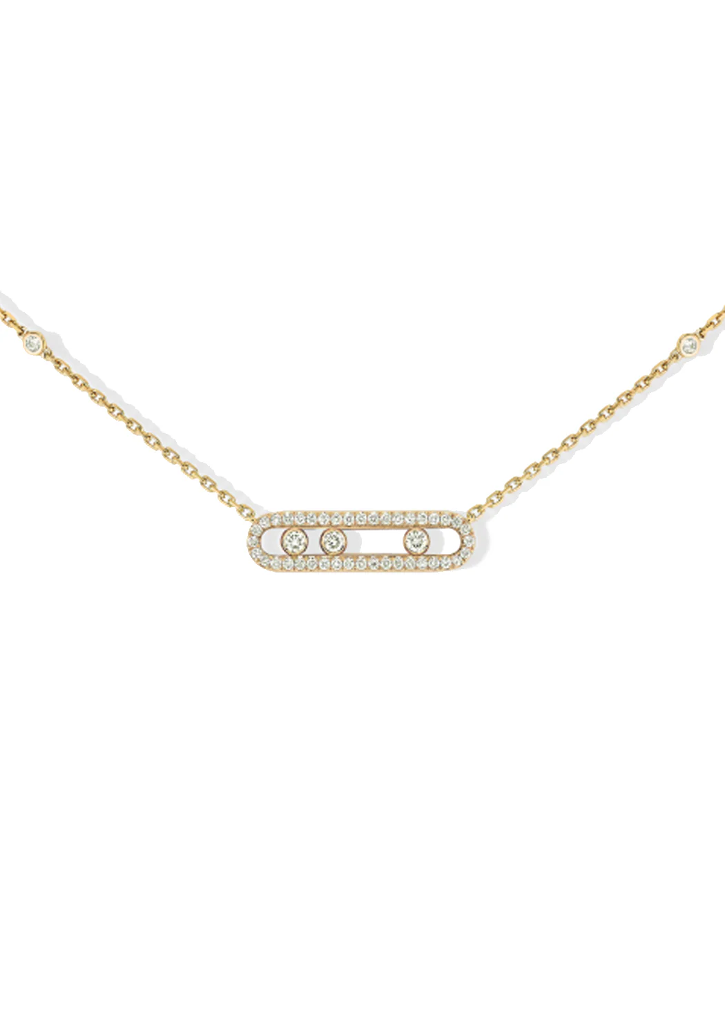 Messika Baby Move Pavé 18K Yellow Gold Diamond Necklace - Image 2