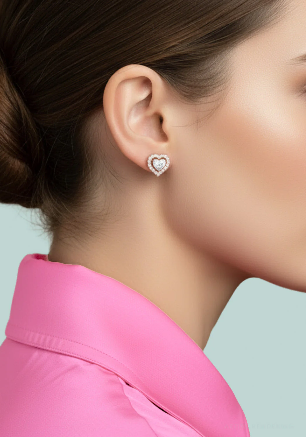 Messika Joy Cœur 18KRG Diamond Heart Earrings | Available Singlet - Image 2