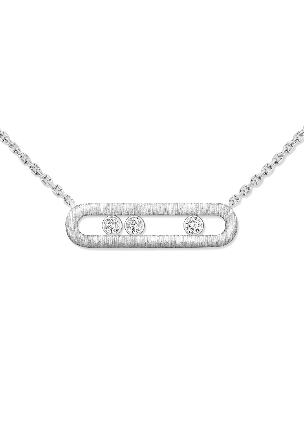 Messika Move Classique Ciselé 18KWG Diamond Necklace - Image 2