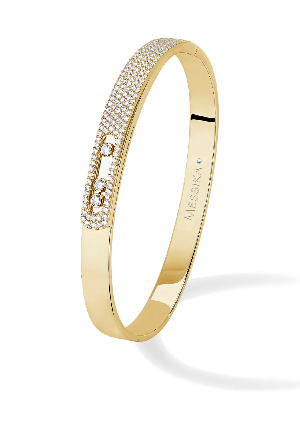 Messika Move Noa 18K Yellow Gold Pavé Diamond Bangle - Image 2