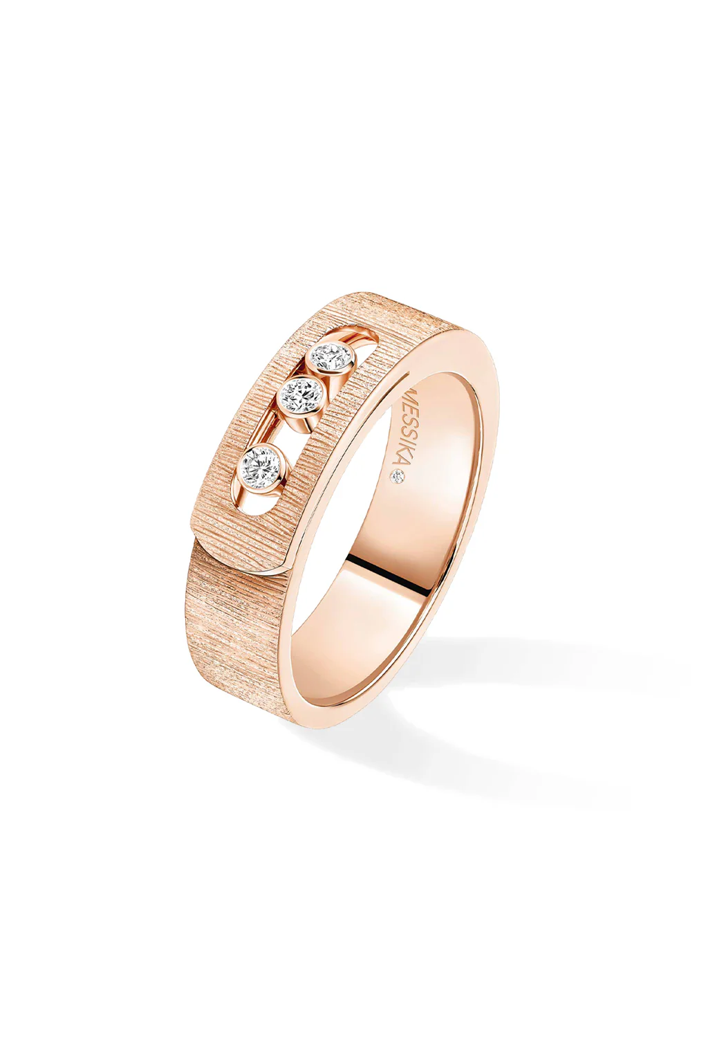 Messika Move Noa Ciselé 18K Rose Gold Diamond Ring | 53