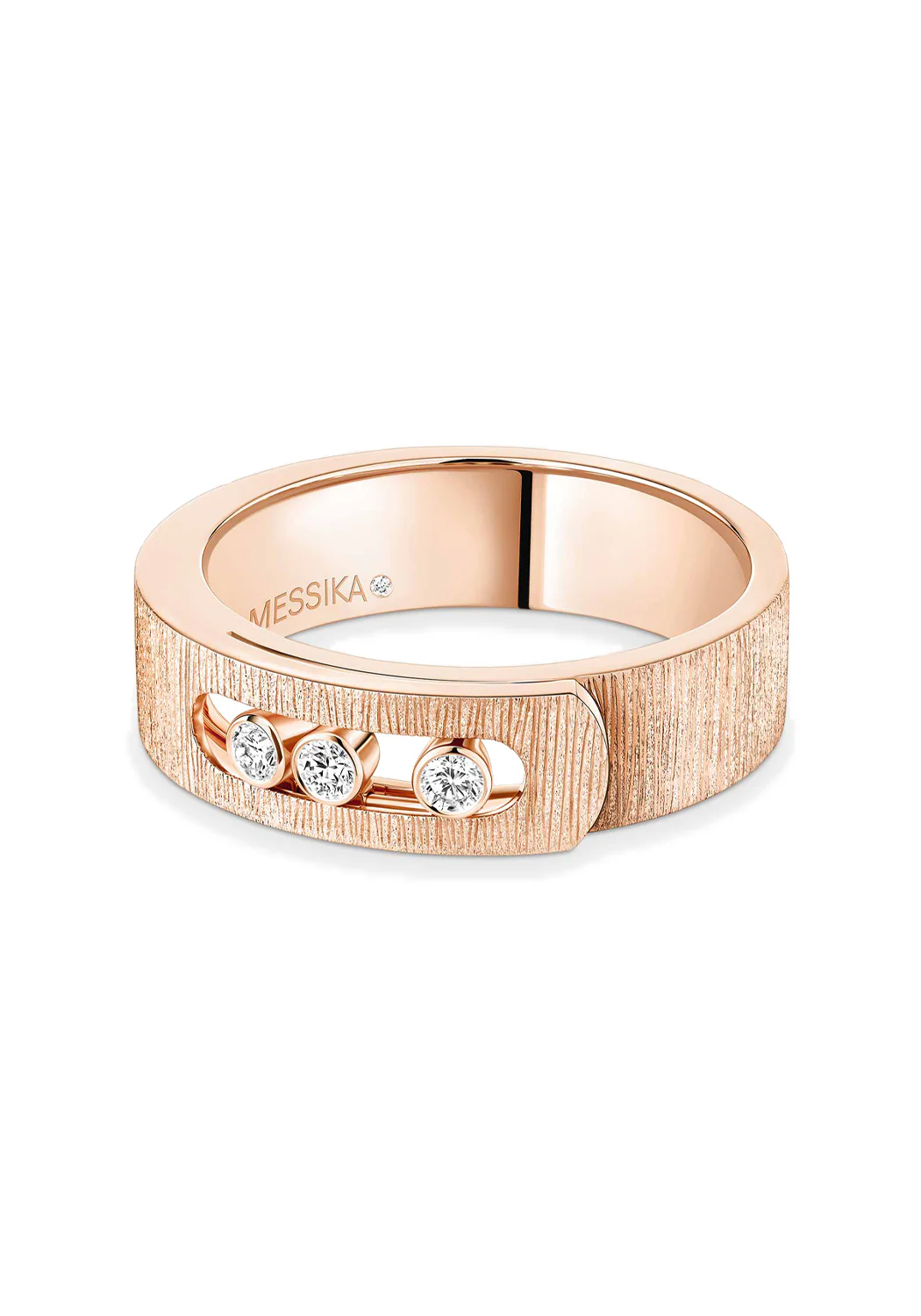 Messika Move Noa Ciselé 18K Rose Gold Diamond Ring | 53 - Image 2