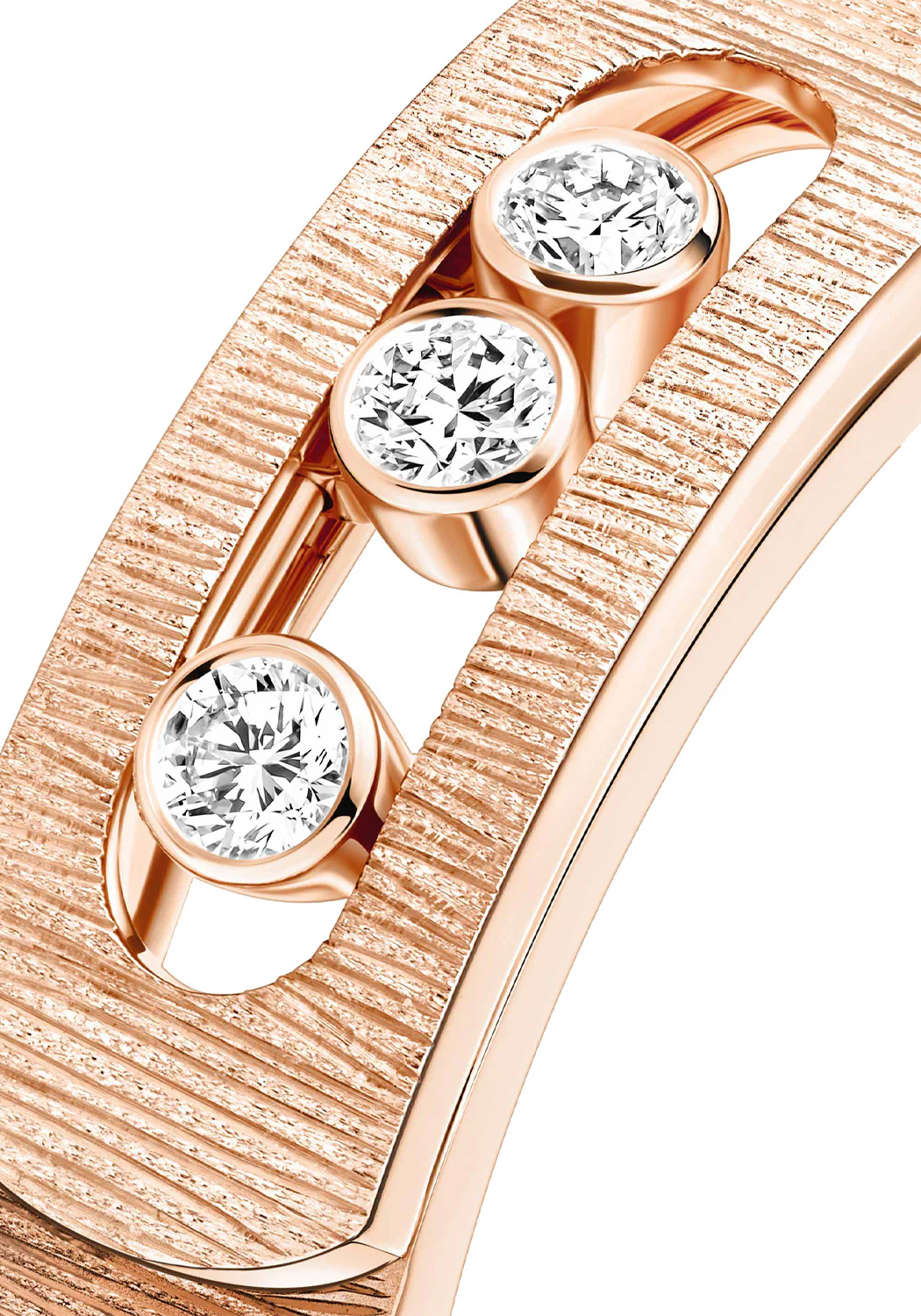 Messika Move Noa Ciselé 18K Rose Gold Diamond Ring | 53 - Image 3