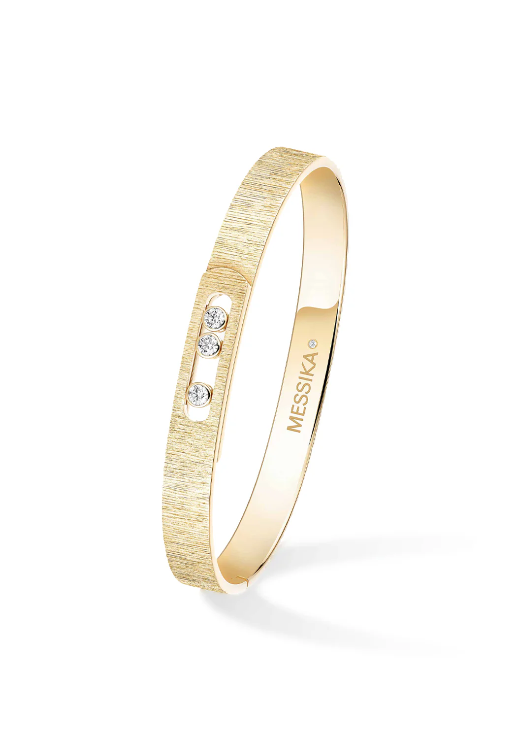 Messika Move Noa Ciselé 18KYG Diamond Bangle Bracelet
