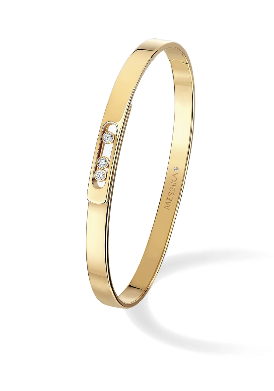 Messika Move Noa SM 18K Yellow Gold Narrow Diamond Bangle | Choose Size - Image 2