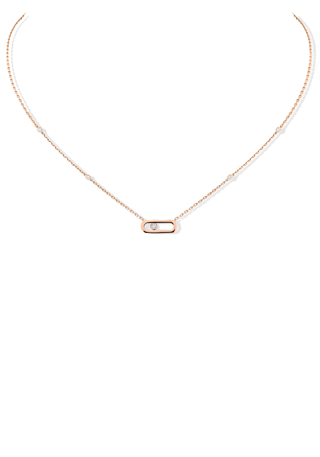 Messika Move Uno 18K Yellow Gold Diamond Necklace