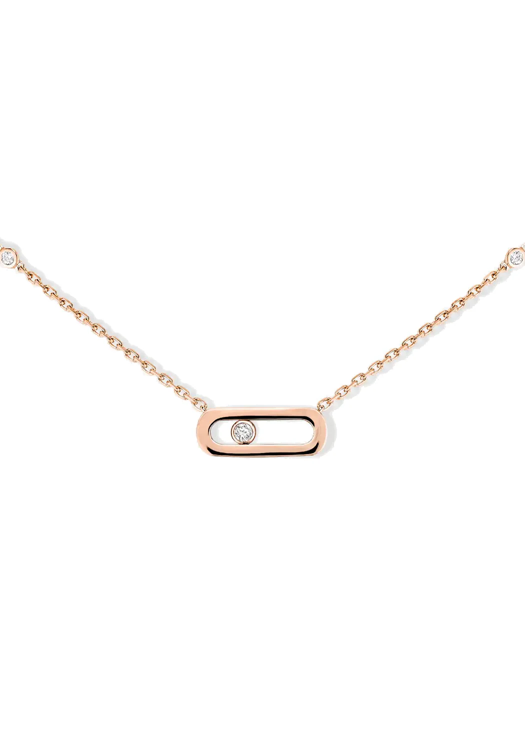 Messika Move Uno 18K Yellow Gold Diamond Necklace - Image 2