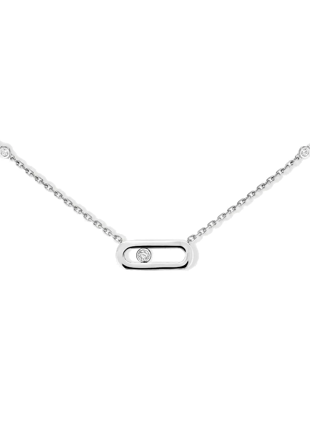 Messika Move Uno 18K White Gold Diamond Necklace - Image 2
