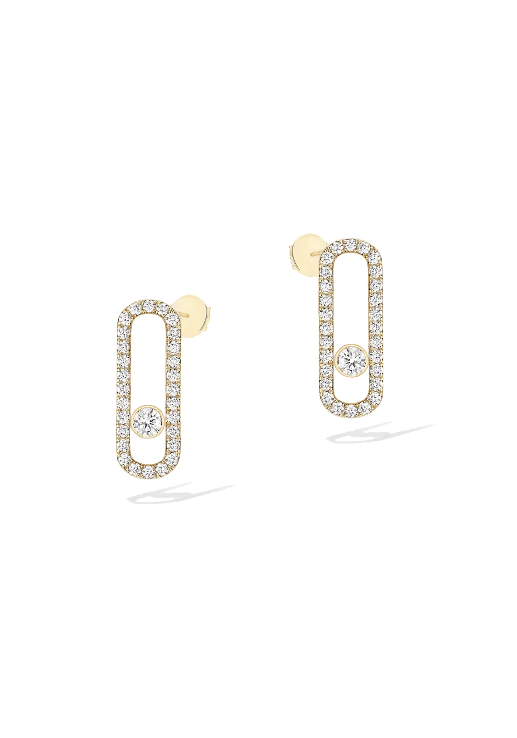 Messika Move Uno 18KYG Pavé Diamond Earrings - Image 2