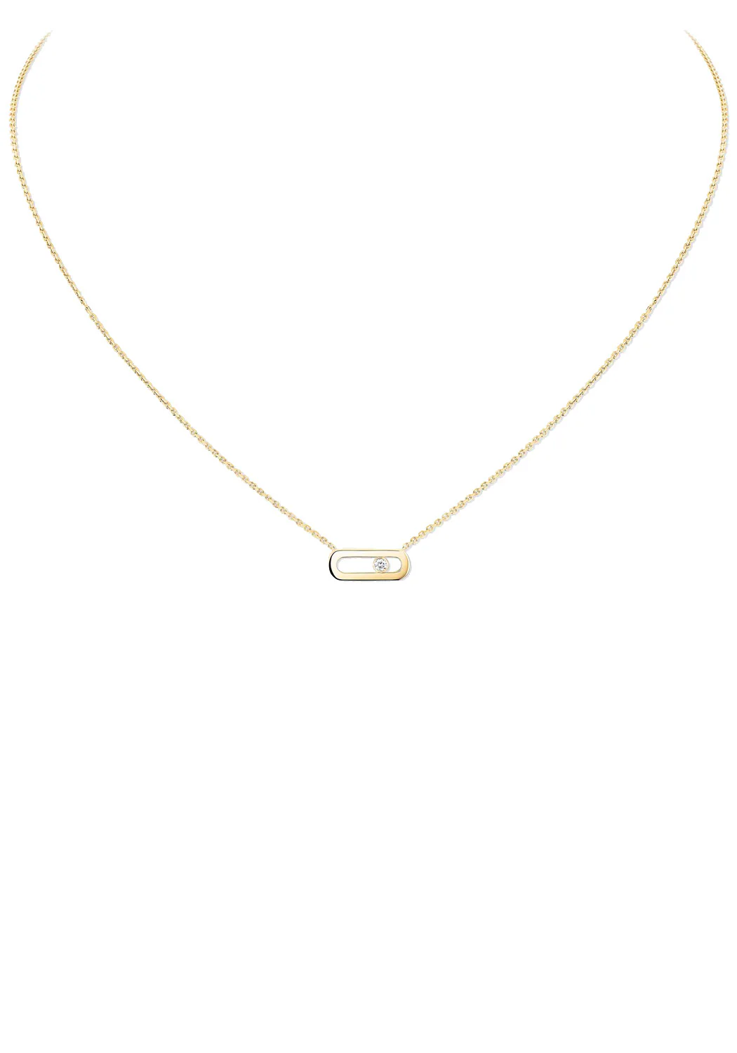 Messika Move Uno 18KYG Solitaire Diamond Necklace