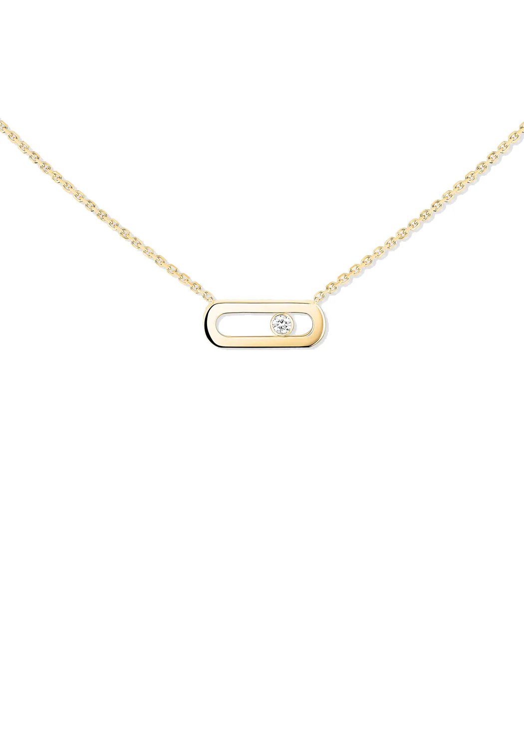 Messika Move Uno 18KYG Solitaire Diamond Necklace - Image 3