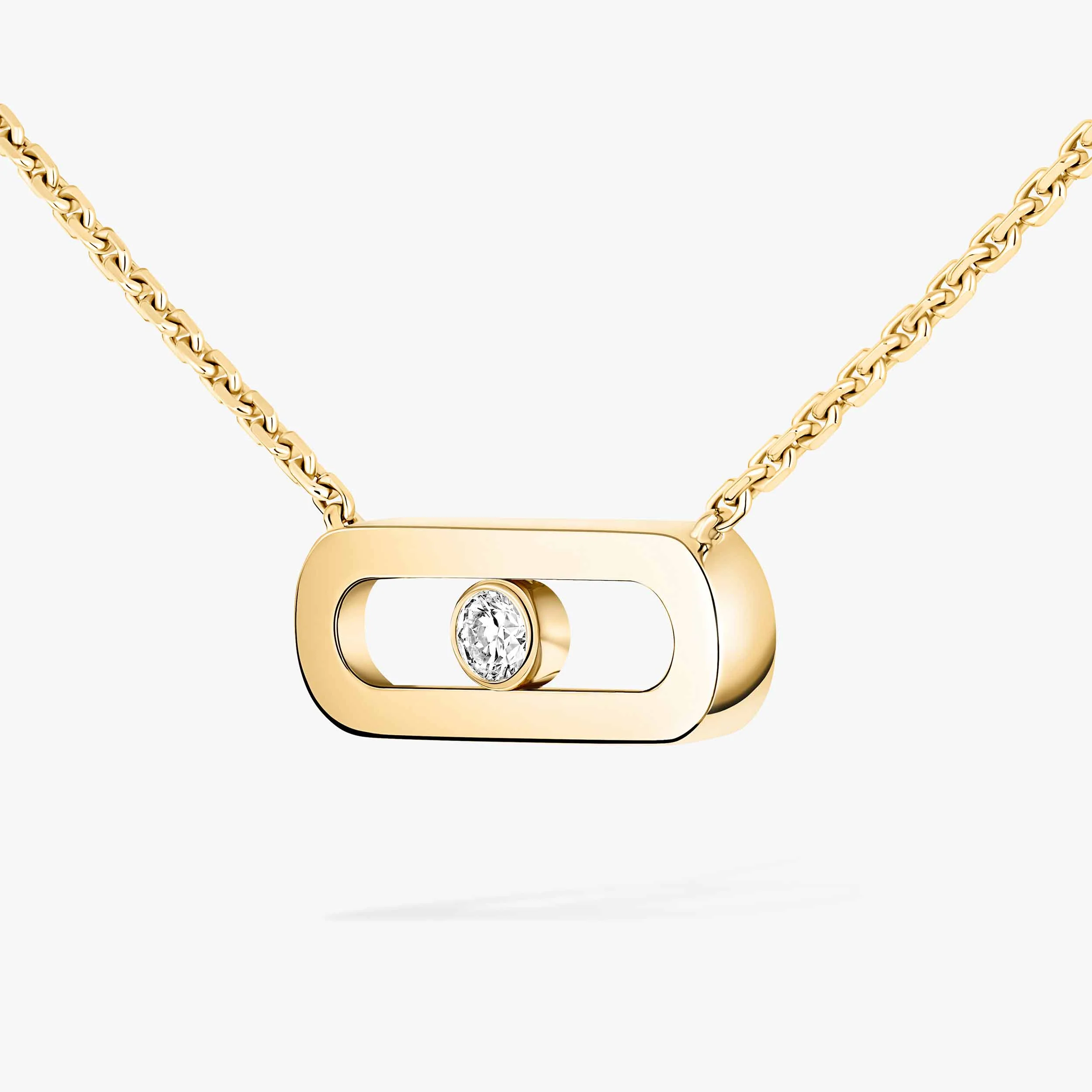 Messika Move Uno 18KYG Solitaire Diamond Necklace - Image 4