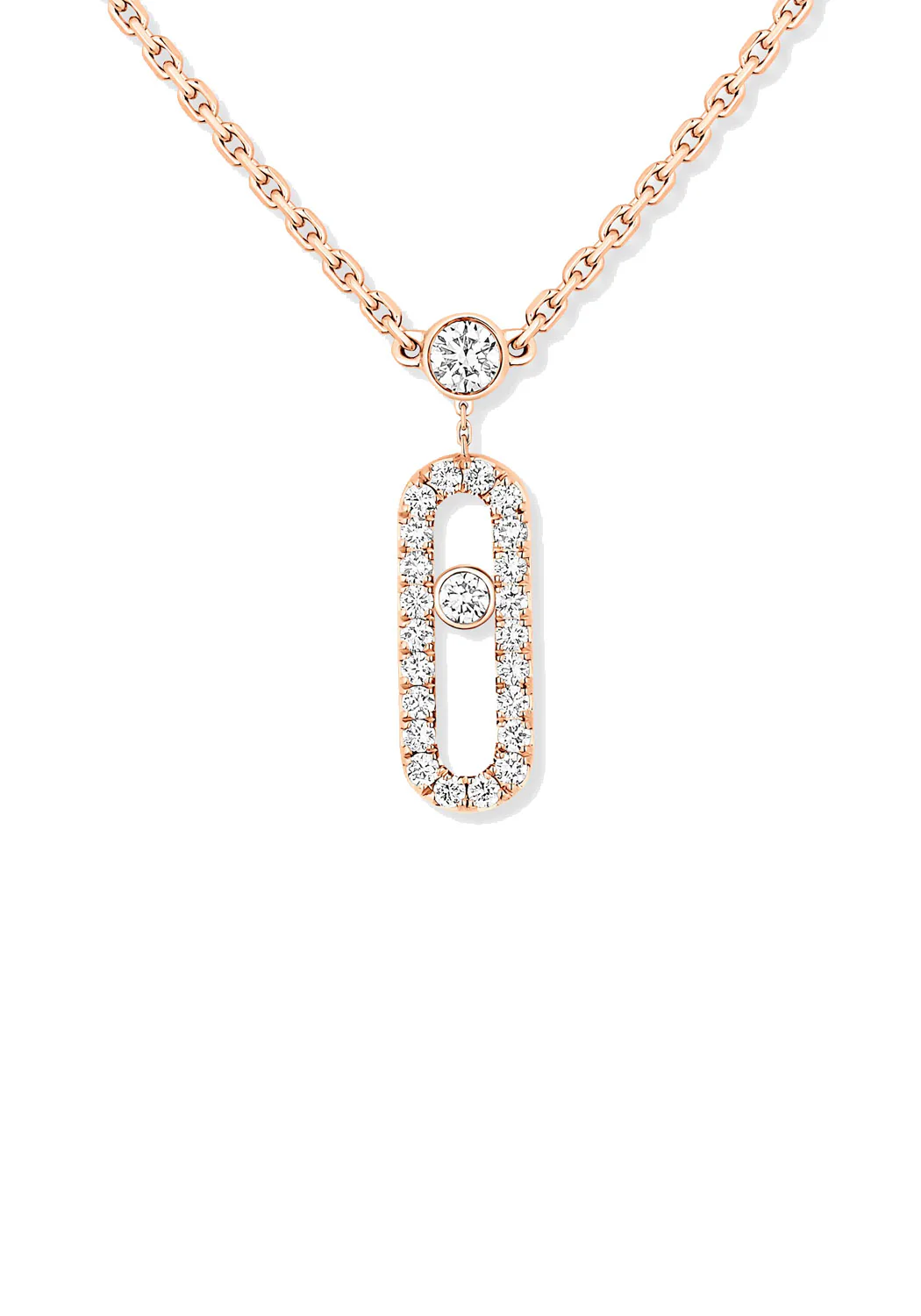 Messika Move Uno 2 Rows Pavé 18KRG Diamond Necklace - Image 2