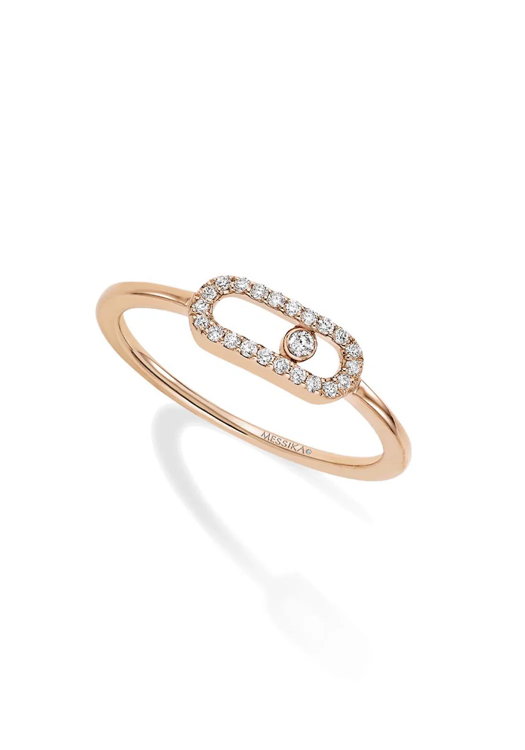 Messika Move Uno Pavé 18K Rose Gold Diamond Ring | Choose size - Image 2