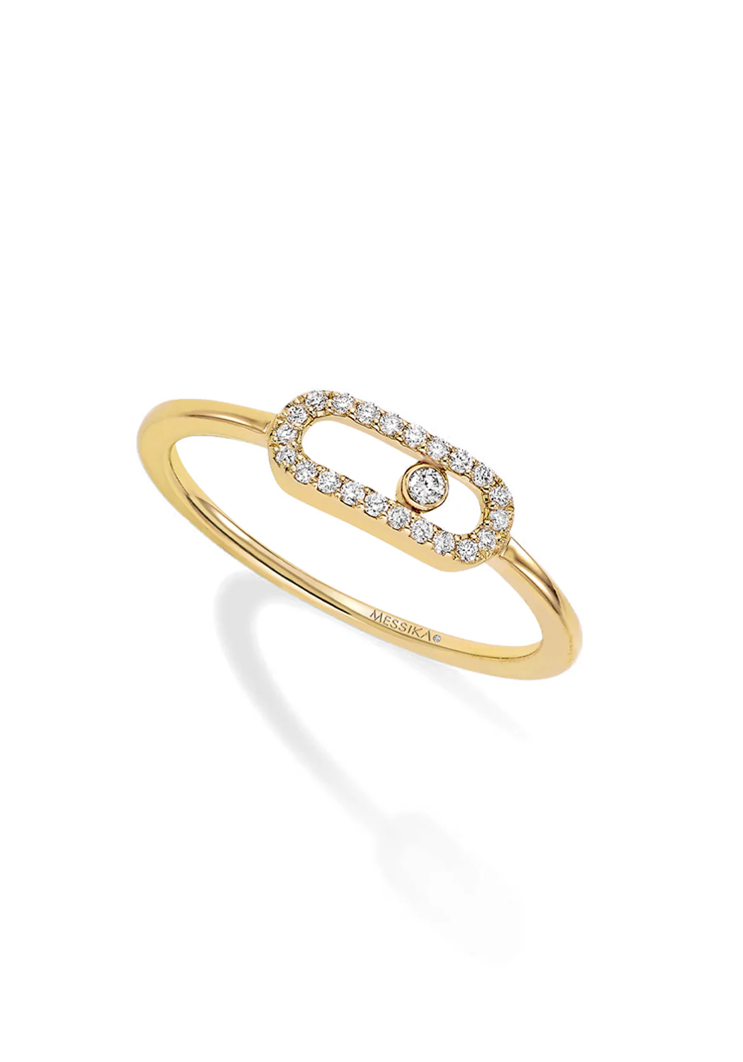 Messika Move Uno Pavé 18K Yellow Gold Diamond Ring | 54 - Image 2