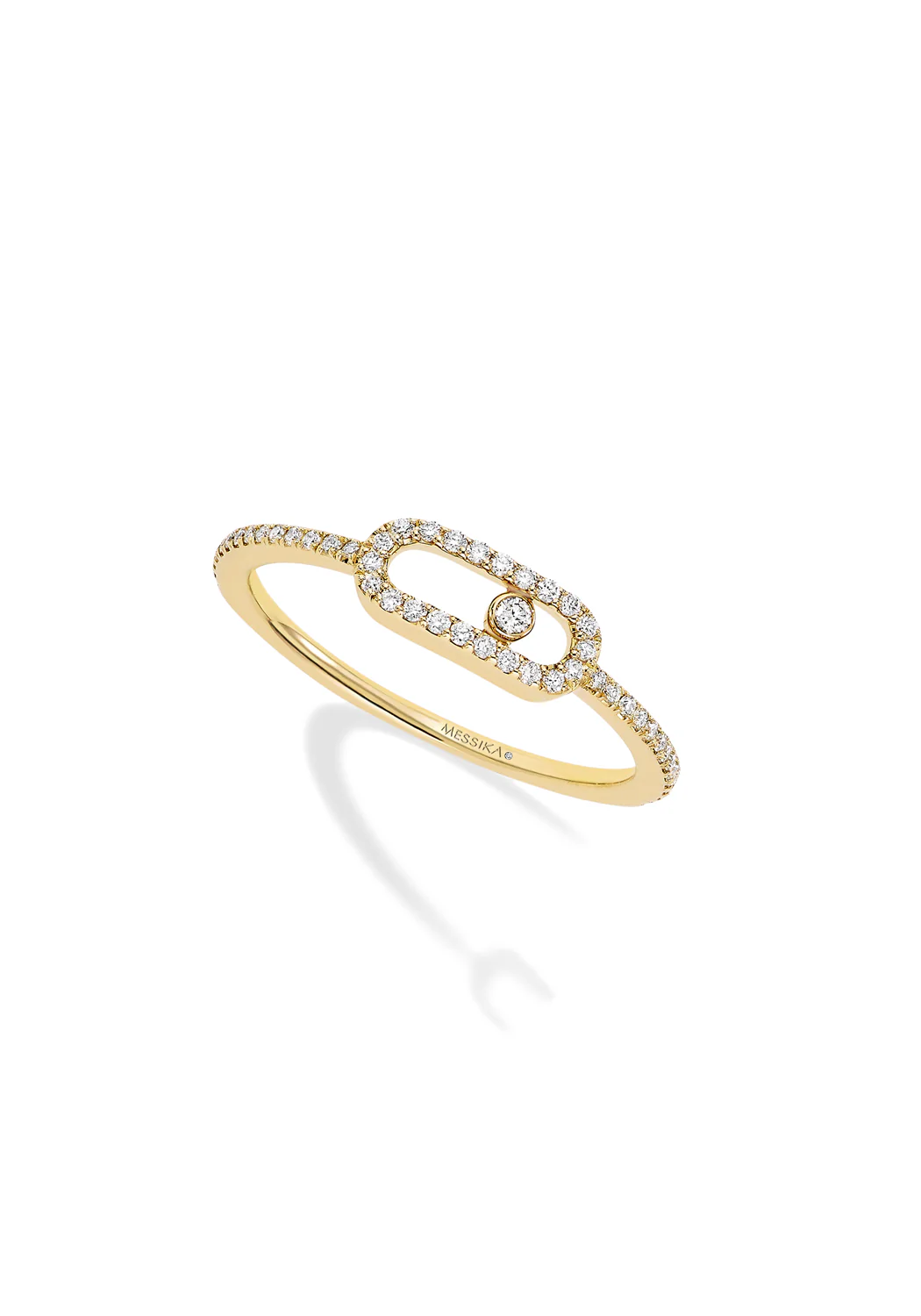 Messika Move Uno Pavé 18K Yellow Gold Full Pavé Diamond Ring | 51