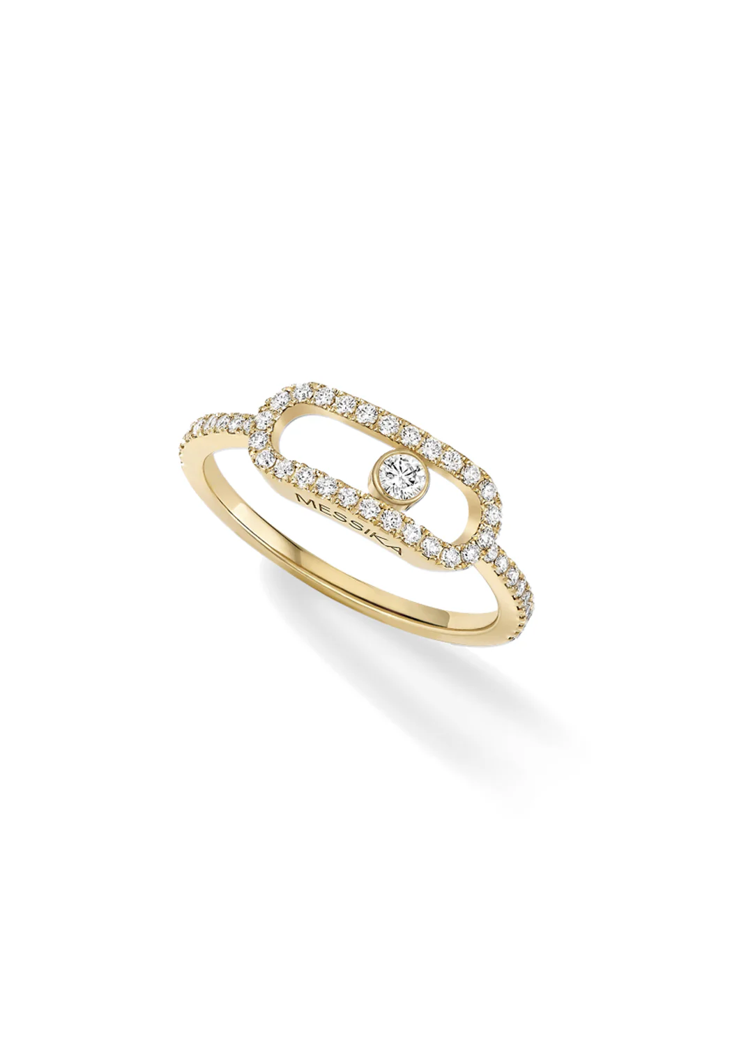 Messika Move Uno Pavé LM 18KYG Pave Diamond Ring | 53