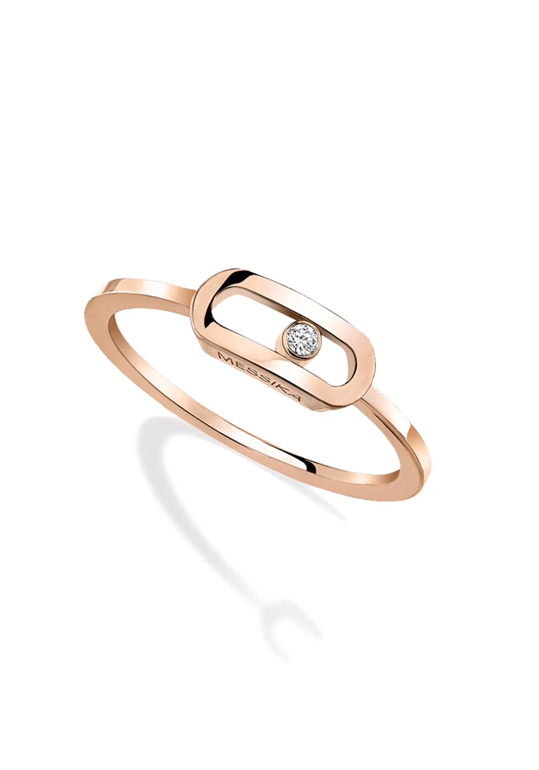 Messika Move Uno Smooth 18K Rose Gold Diamond Ring | 51 - Image 2