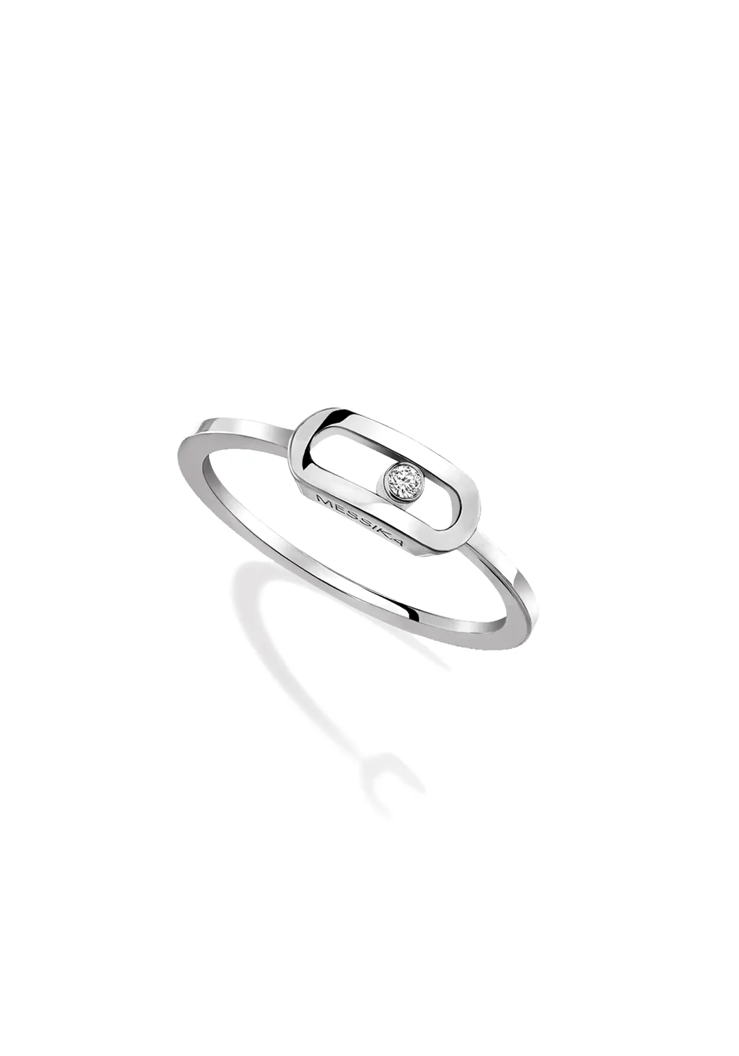 Messika Move Uno Smooth 18K White Gold Diamond Ring