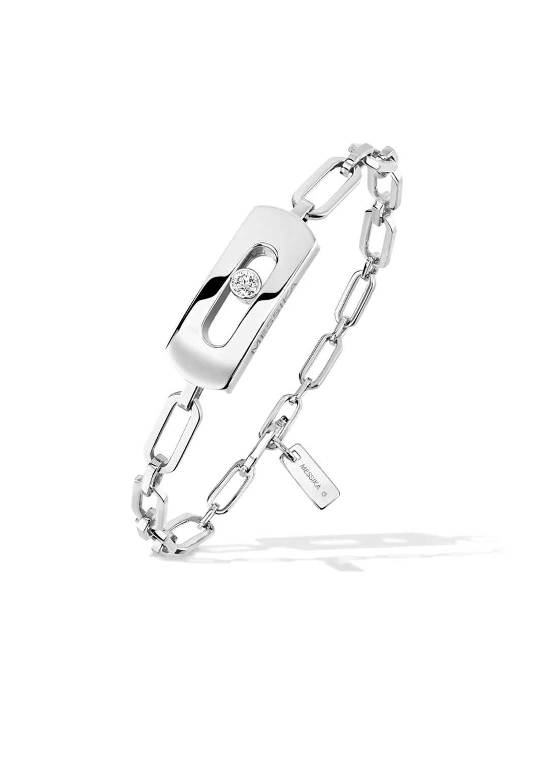 Messika My Move 18K White Gold Interchangeable Chain Bracelet