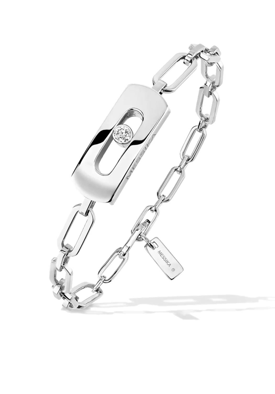 Messika My Move 18K White Gold Interchangeable Chain Bracelet - Image 2