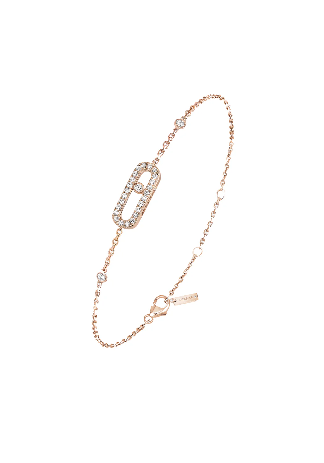 Messika My Move Uno 18K Rose Gold Pavé Diamond Bracelet