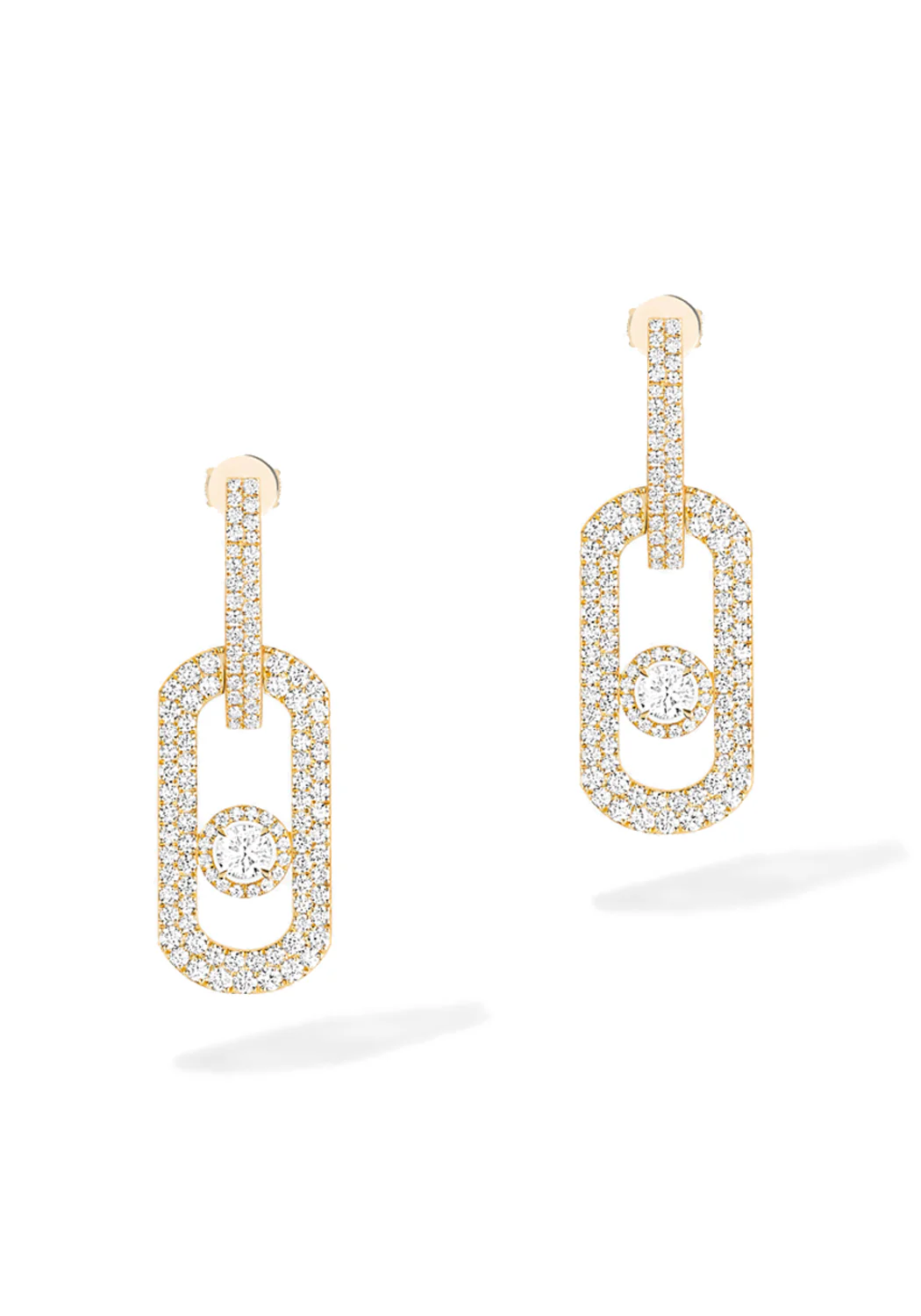 Messika So Move XL 18KYG Pavé Diamond Pendant Earrings - Image 2