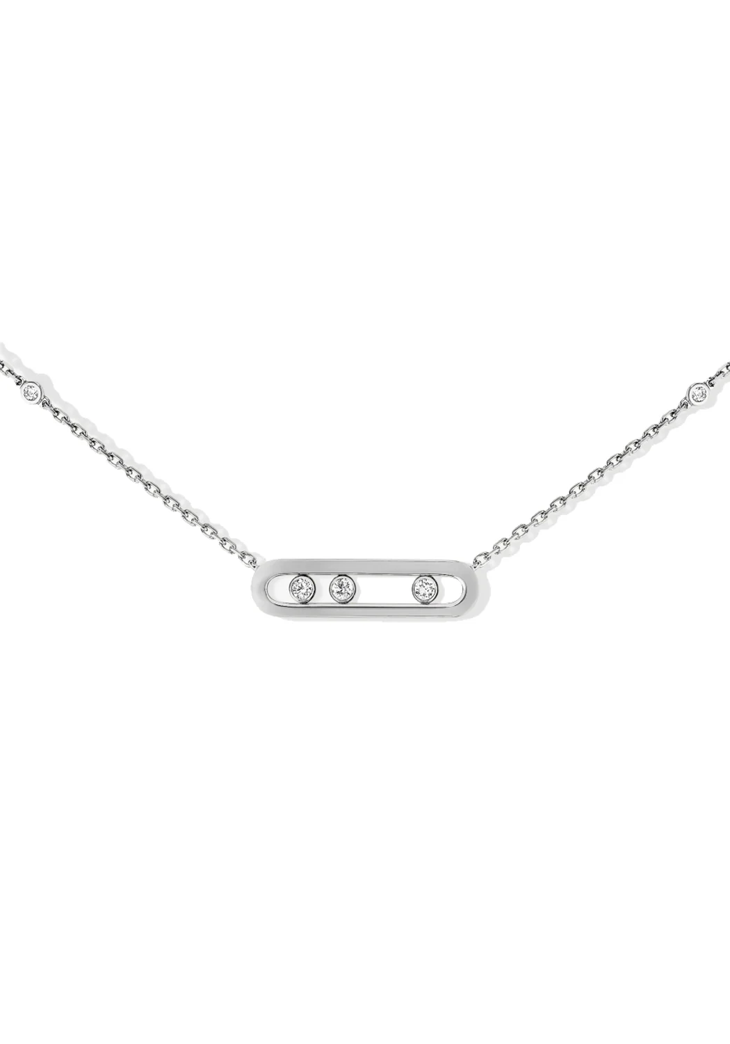 Messika Baby Move 18K White Gold Diamond Necklace - Image 2