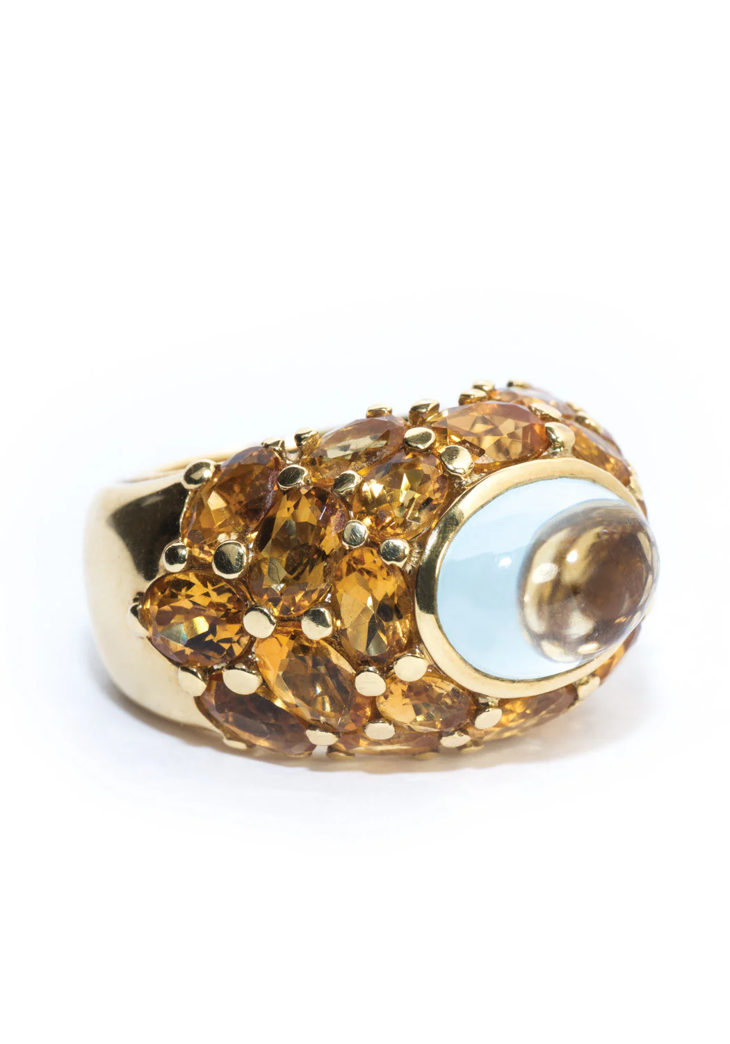 Mimi 18KYG Citrine & Blue Topaz Cocktail Ring - Image 3