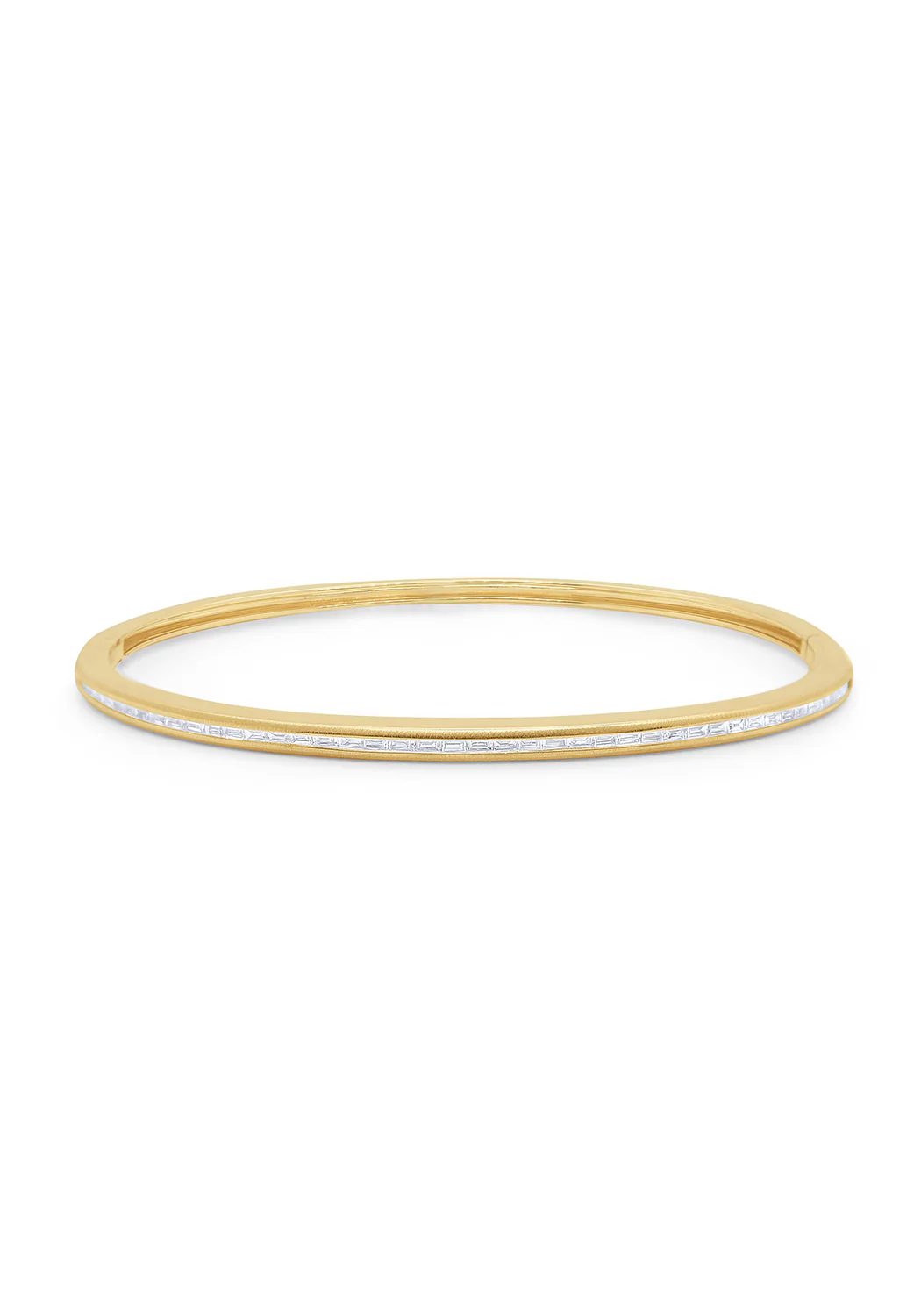 MO & ME 14KYG Baguette Diamond Bangle Bracelet