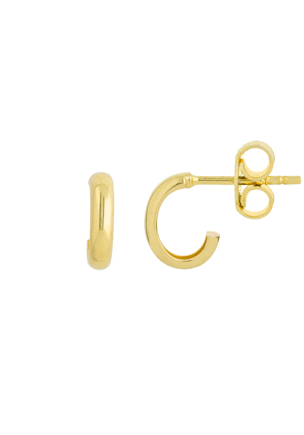 MO & ME 14KYG Small Open Huggie Hoop Earrings - Image 2