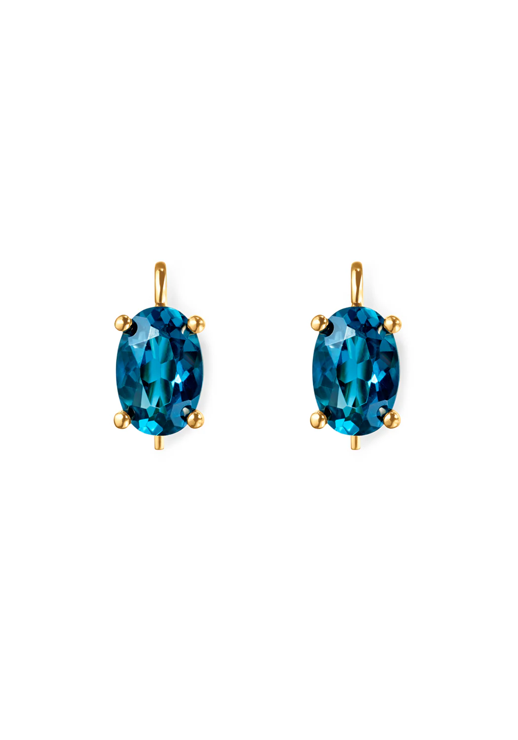 Ole Lynggaard 18KYG London Blue Topaz Hook Earring Pendants