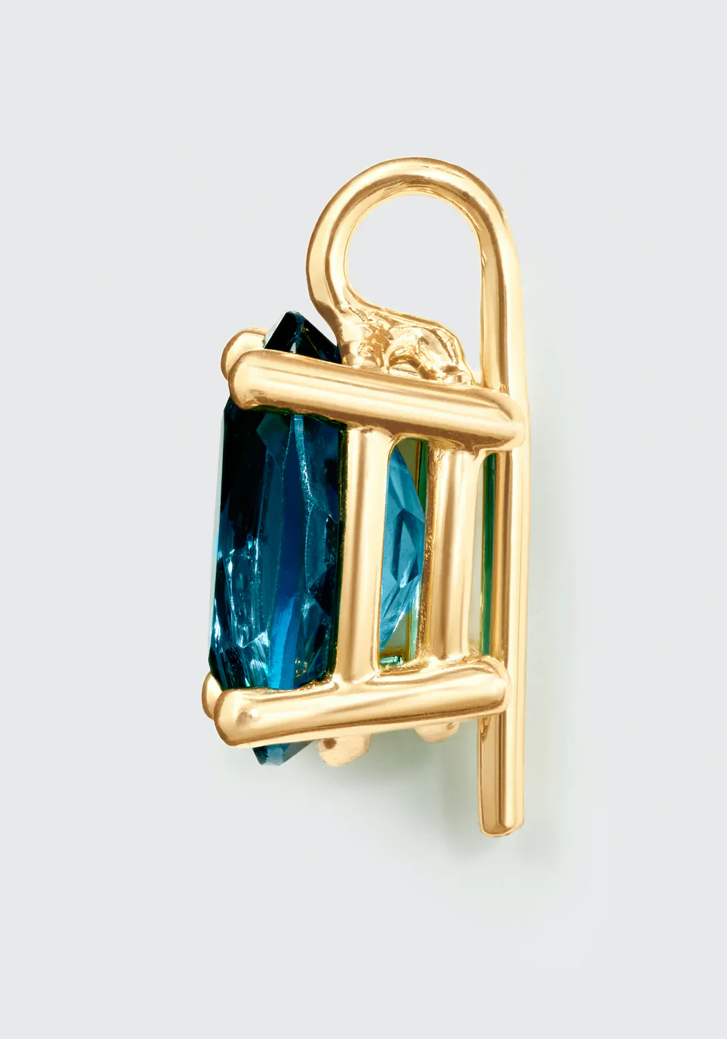 Ole Lynggaard 18KYG London Blue Topaz Hook Earring Pendants - Image 3