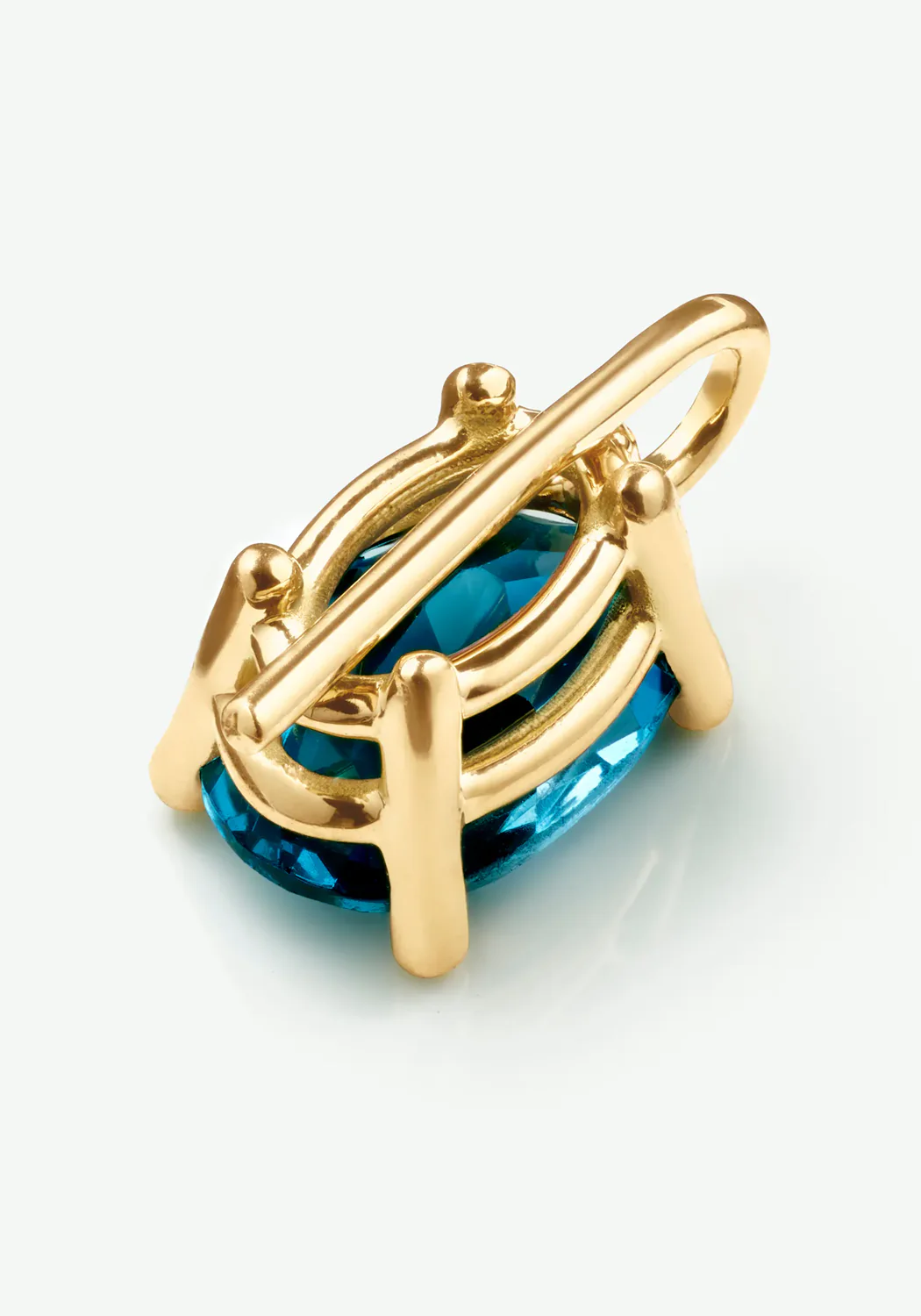 Ole Lynggaard 18KYG London Blue Topaz Hook Earring Pendants - Image 4