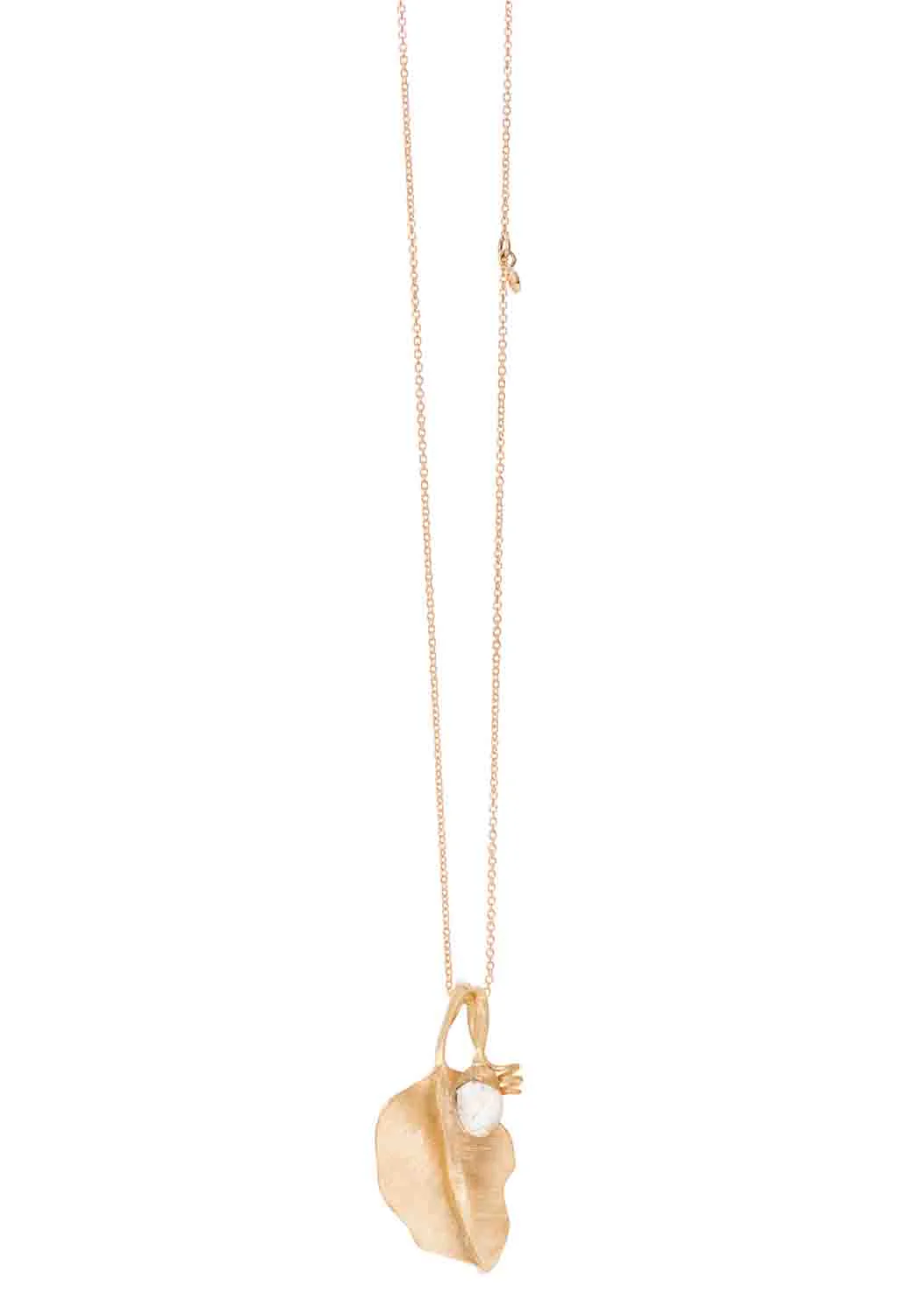 Ole Lynggaard Lotus Twisted 18K Yellow & Rose Gold Leaf Chain | 31.5" - Image 2