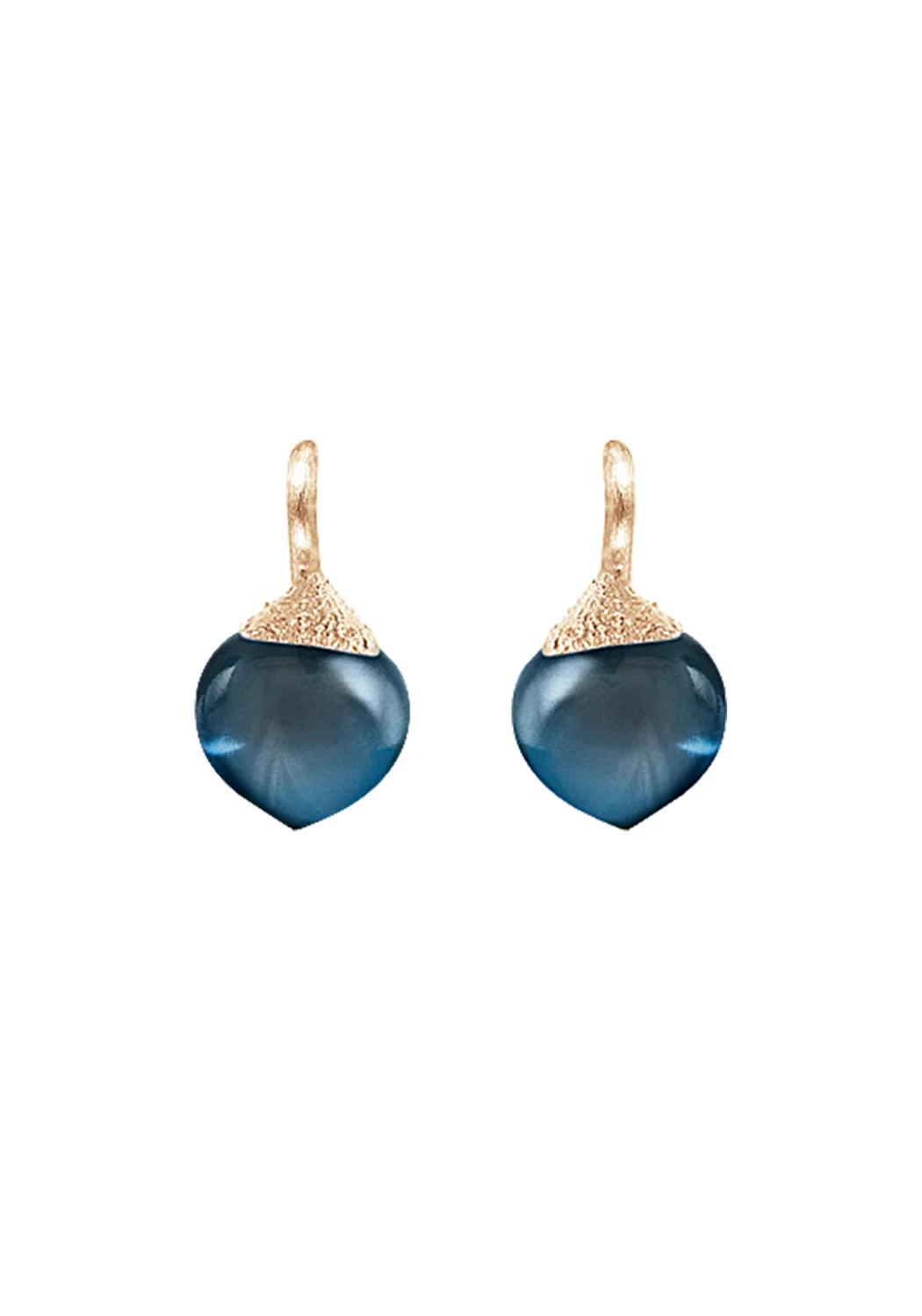 Ole Lynggaard Dew Drops 18KYG London Blue Topaz Earrings