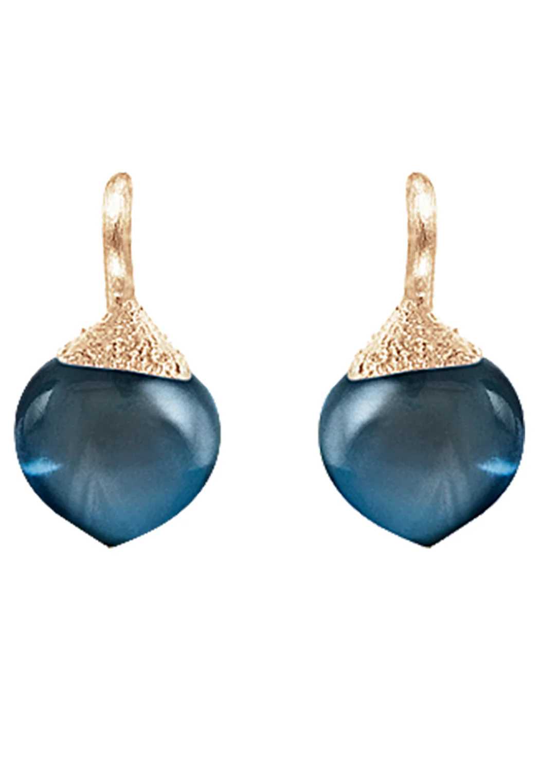 Ole Lynggaard Dew Drops 18KYG London Blue Topaz Earrings - Image 2