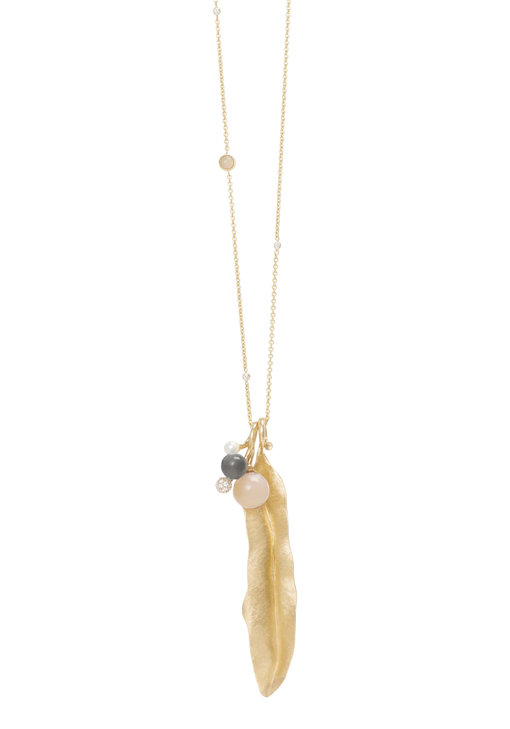 Ole Lynggaard Leaves 18KYG Medium Leaf Pendant | 6.5cm - Image 2