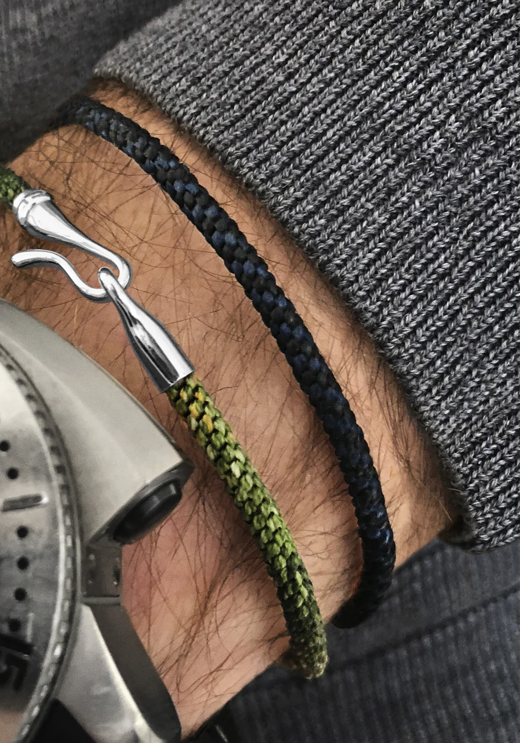 Ole Lynggaard Life Sterling Silver Midnight Blue Rope Bracelet | 21 cm - Image 2