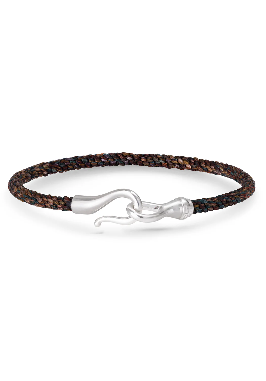 Ole Lynggaard Life Sterling Silver Maroon Rope Bracelet | 19 cm - Image 2