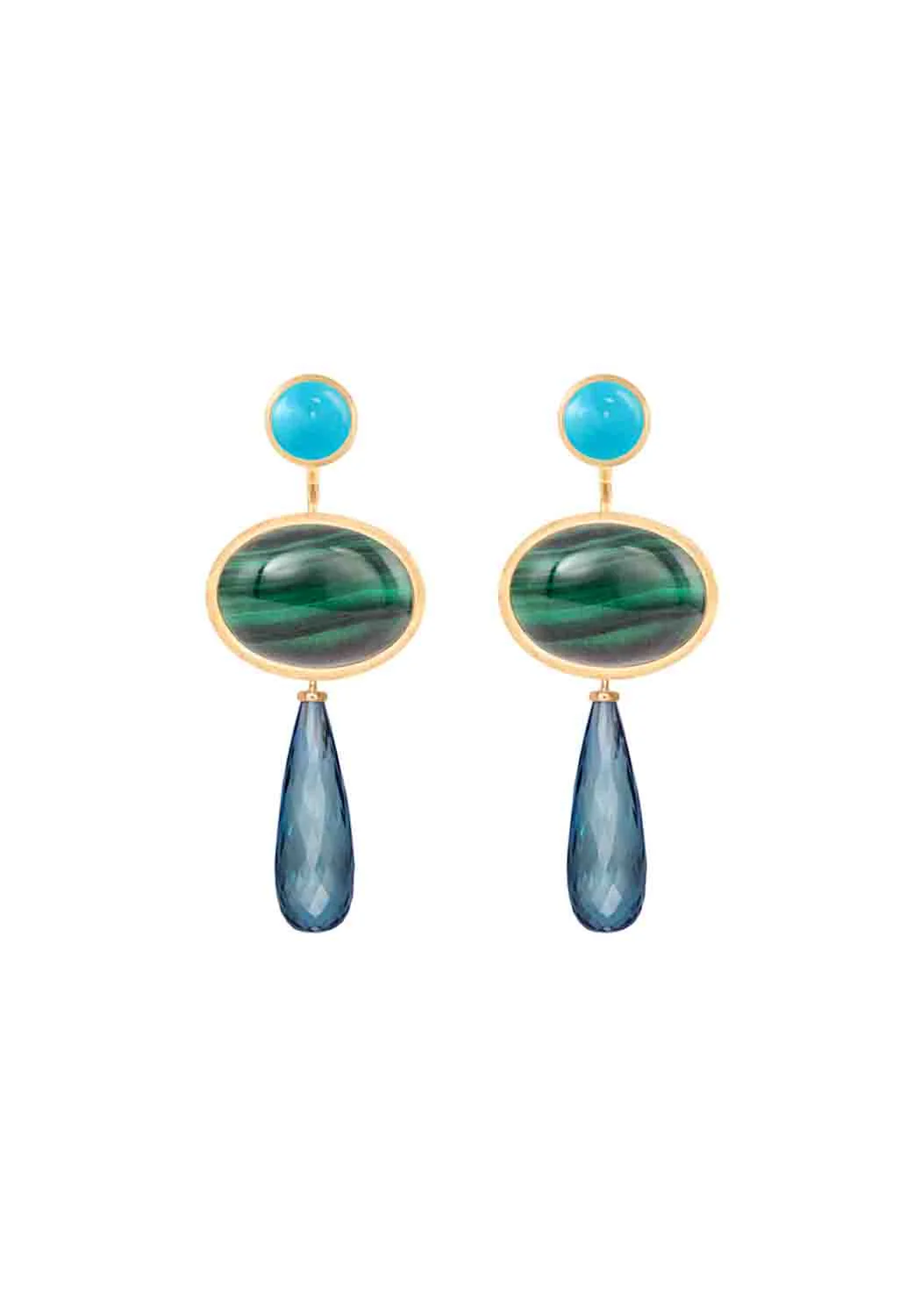 Ole Lynggaard London Blue Topaz Faceted Earring Pendants - Image 3