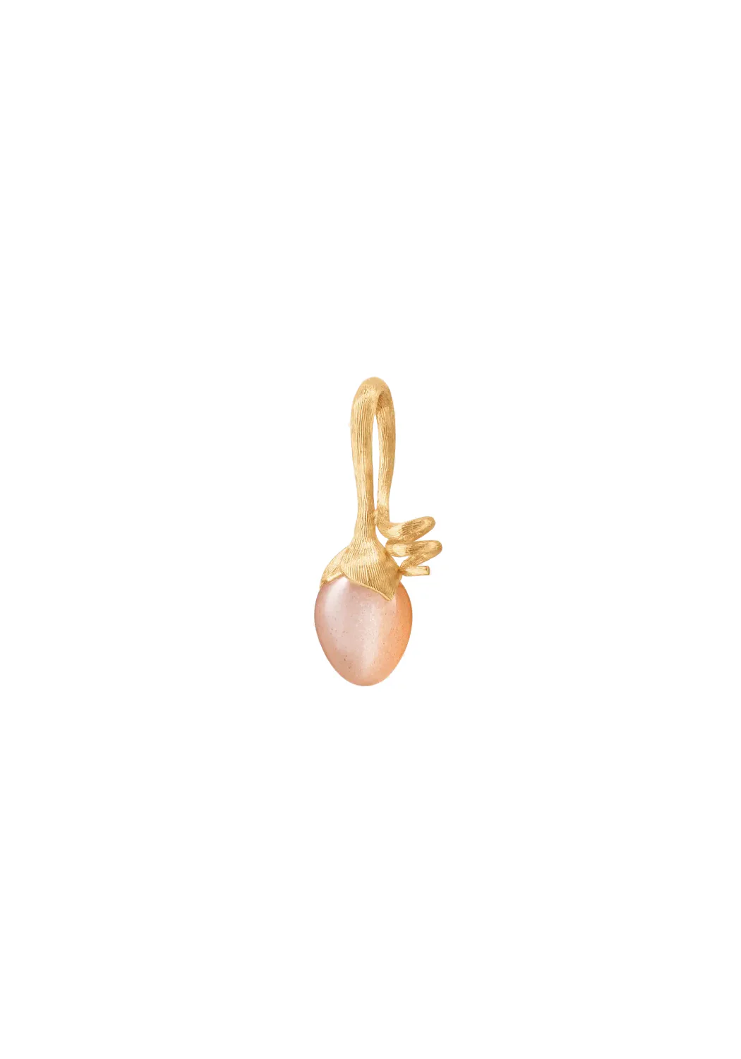 Ole Lynggaard Lotus Sprout 18KYG Blush Moonstone Pendant