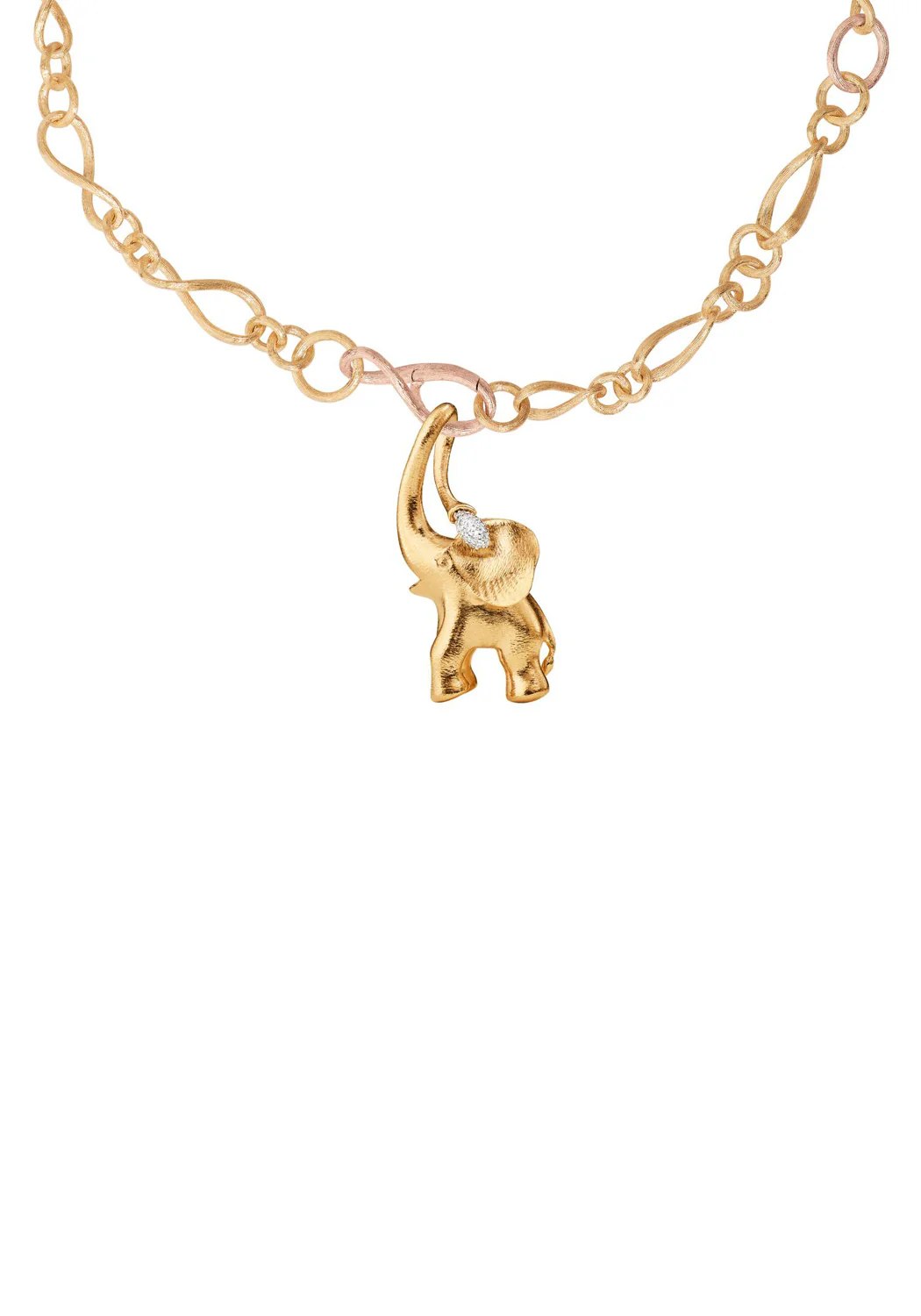 Ole Lynggaard Love 18KYRG Small Chain Link Collier Necklace | 16.5" - Image 3