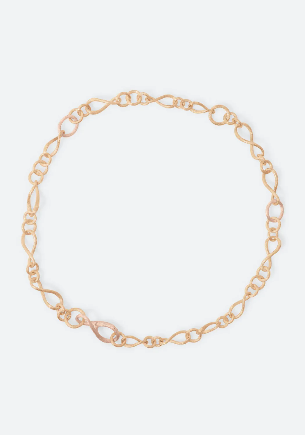 Ole Lynggaard Love 18KYRG Small Chain Link Collier Necklace | 17.75" - Image 3