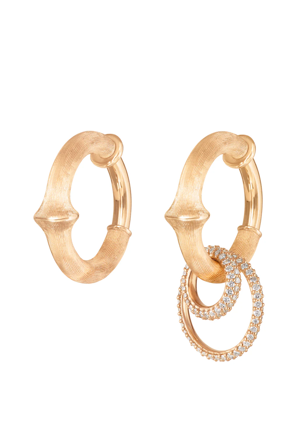 Ole Lynggaard Nature 18KYG Pavé Diamond Earring Pendant | Large - Image 3
