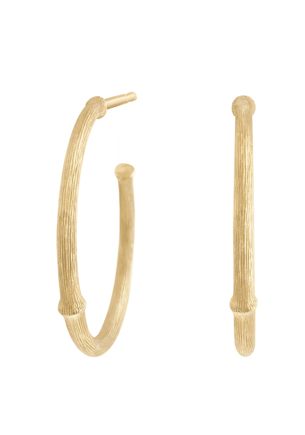Ole Lynggaard Nature Creol 18K Yellow Gold Open Hoop Earrings | Large - Image 2
