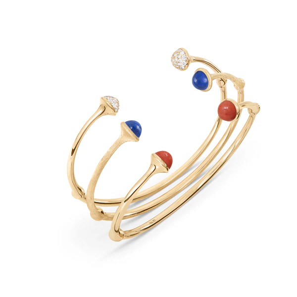 Ole Lynggaard Nature Open 18KYG Pave Diamond Cuff Bracelet | As seen in The Perfect Couple - Image 3